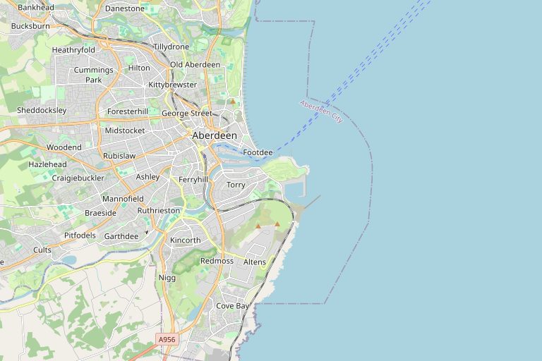 Map of Aberdeen and the surrounding area