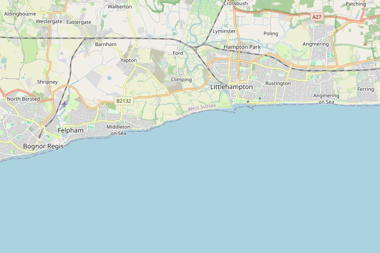 Map of Littlehampton and the surrounding area